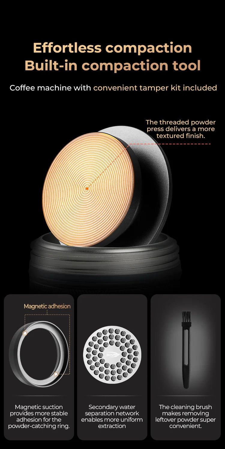 IKAPE Kapo K2 Portable Coffee Machine/Bluetooth connection/Timer Function,51/58mm Espresso Bottomless Portafilter,Camping/Home