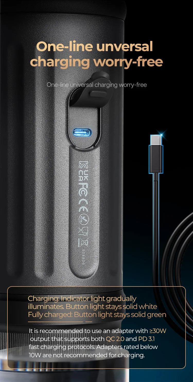 IKAPE Kapo K2 Portable Coffee Machine/Bluetooth connection/Timer Function,51/58mm Espresso Bottomless Portafilter,Camping/Home