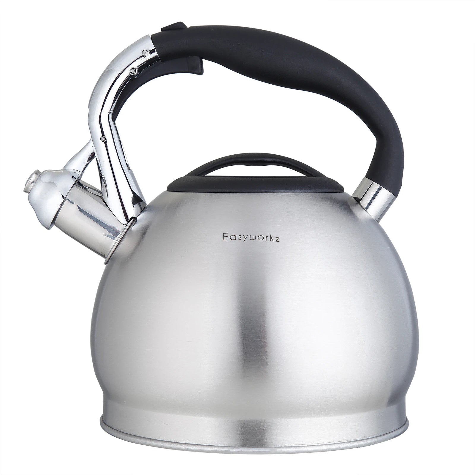 Easyworkz Whistling Stovetop Tea Kettle Food Grade Stainless Steel Hot Water Tea Pot With Loud Whistle,2.65 Quart(2.5l)