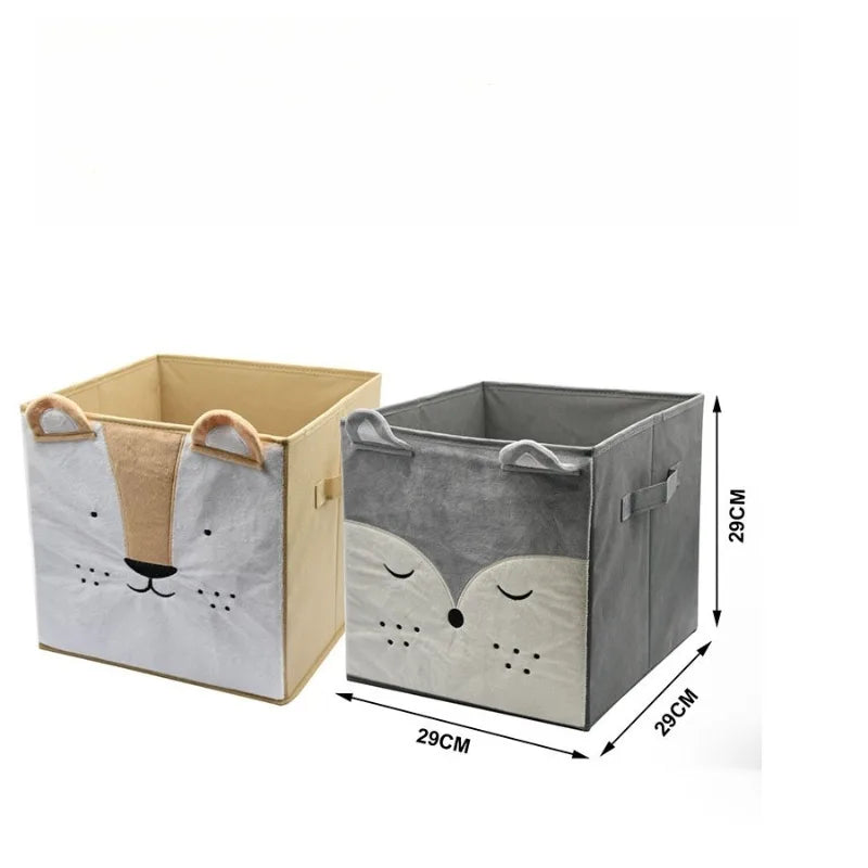 Cute Cartoon Animal DIY Storage Box Felt Fabric Foldable Storage Basket For Nursery Toys Organizers Foldable storage box