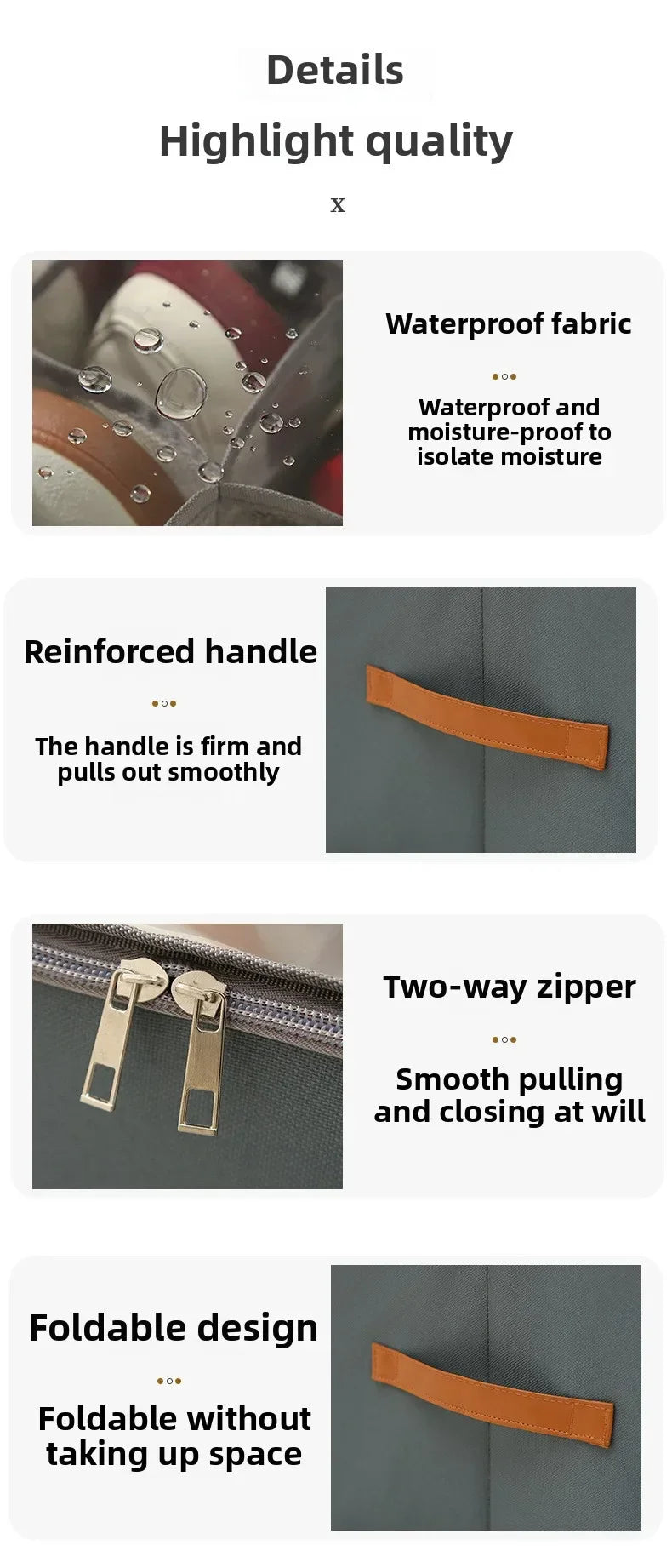 Multifunctional Grid Storage Shoe Box Cross-border Foldable Fabric with Cover Dustproof and Washable Sundries Storage Box