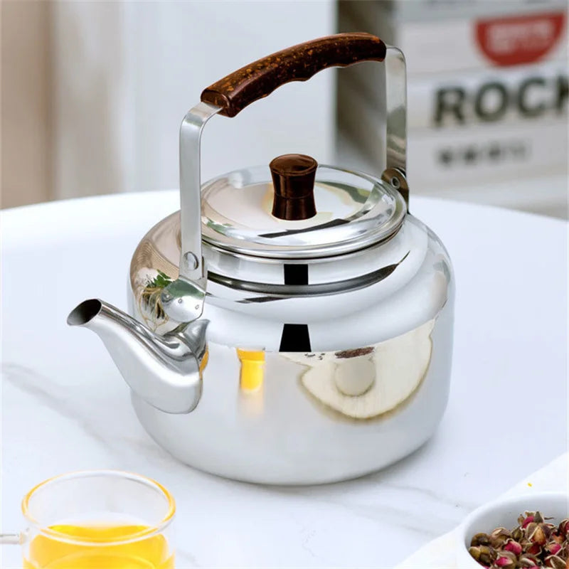 1L/1.5L/2L/2.5L Stainless Steel Teapots Brewing Tea Kettle Teapot Hotel Coffee Pot Electric Gas Stove Induction Cooker Teapot