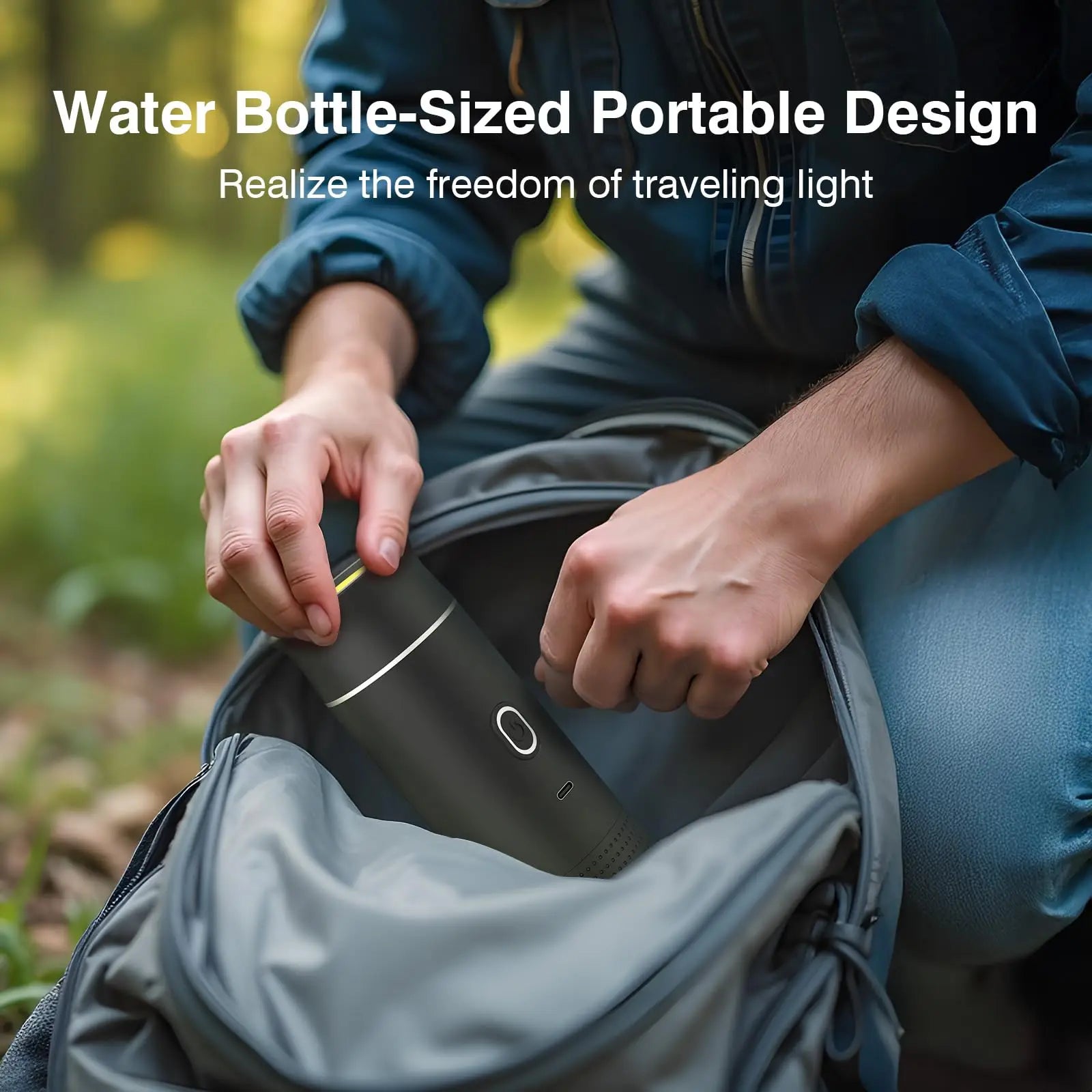 Portable espresso machine, coffee maker for on the go, 3-in-1 rechargeable coffee maker for the car, compatible with ground coff