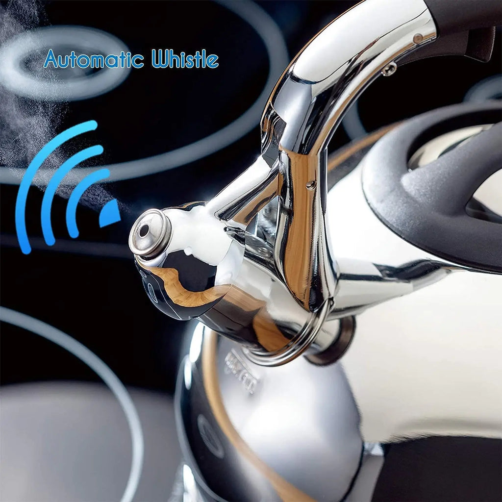 Easyworkz Whistling Stovetop Tea Kettle Food Grade Stainless Steel Hot Water Tea Pot With Loud Whistle,2.65 Quart(2.5l)