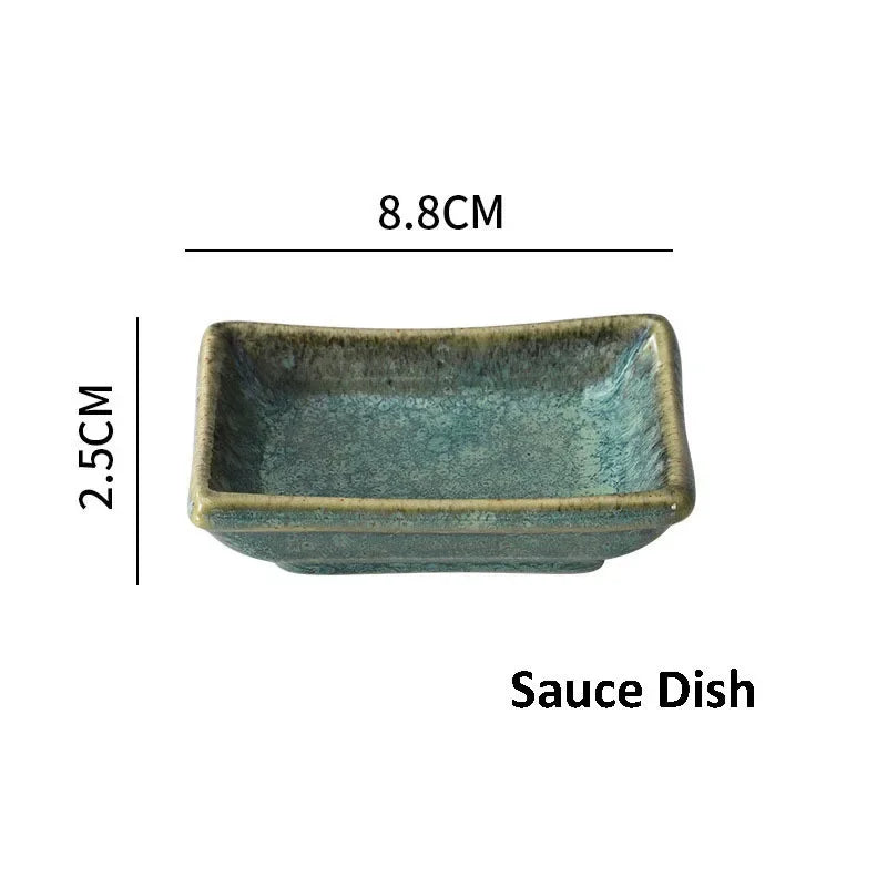 Kiln Change Ceramic Dinner Plate Rice Bowl Dish Tableware Household Dinnerware
