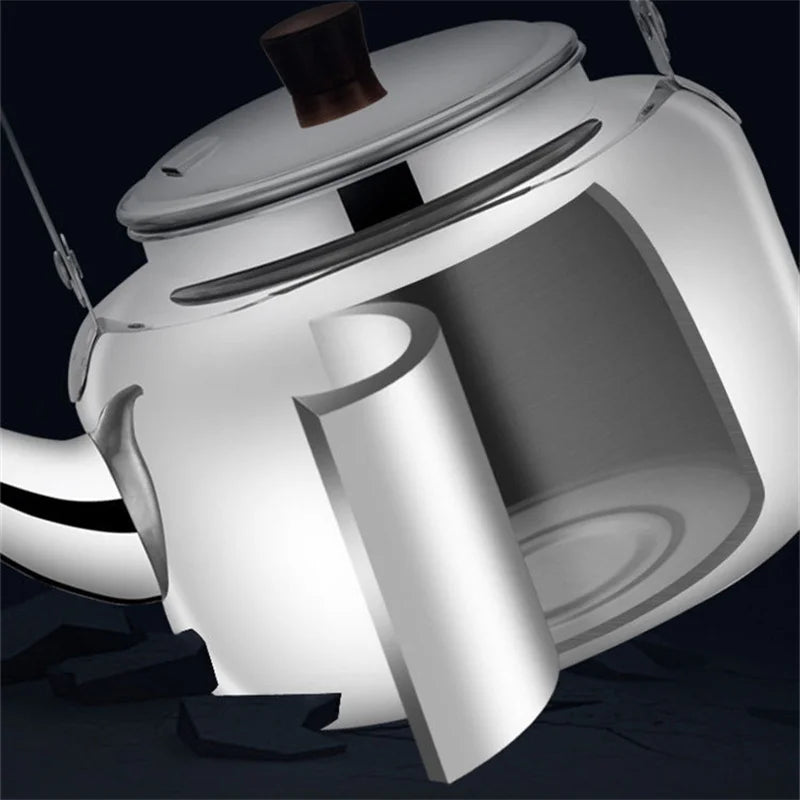 1L/1.5L/2L/2.5L Stainless Steel Teapots Brewing Tea Kettle Teapot Hotel Coffee Pot Electric Gas Stove Induction Cooker Teapot