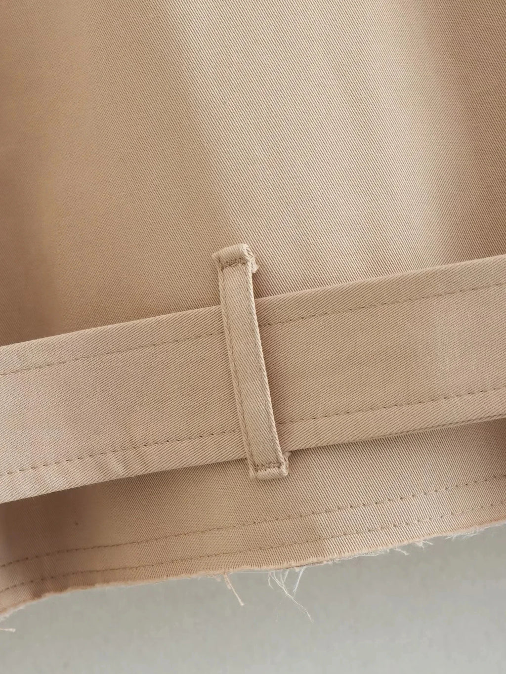 2024 Belt Cropped Trench Spring Jacket Women Vintage Streetwear Double Breasted Long Sleeve Top Female Coat Outfits