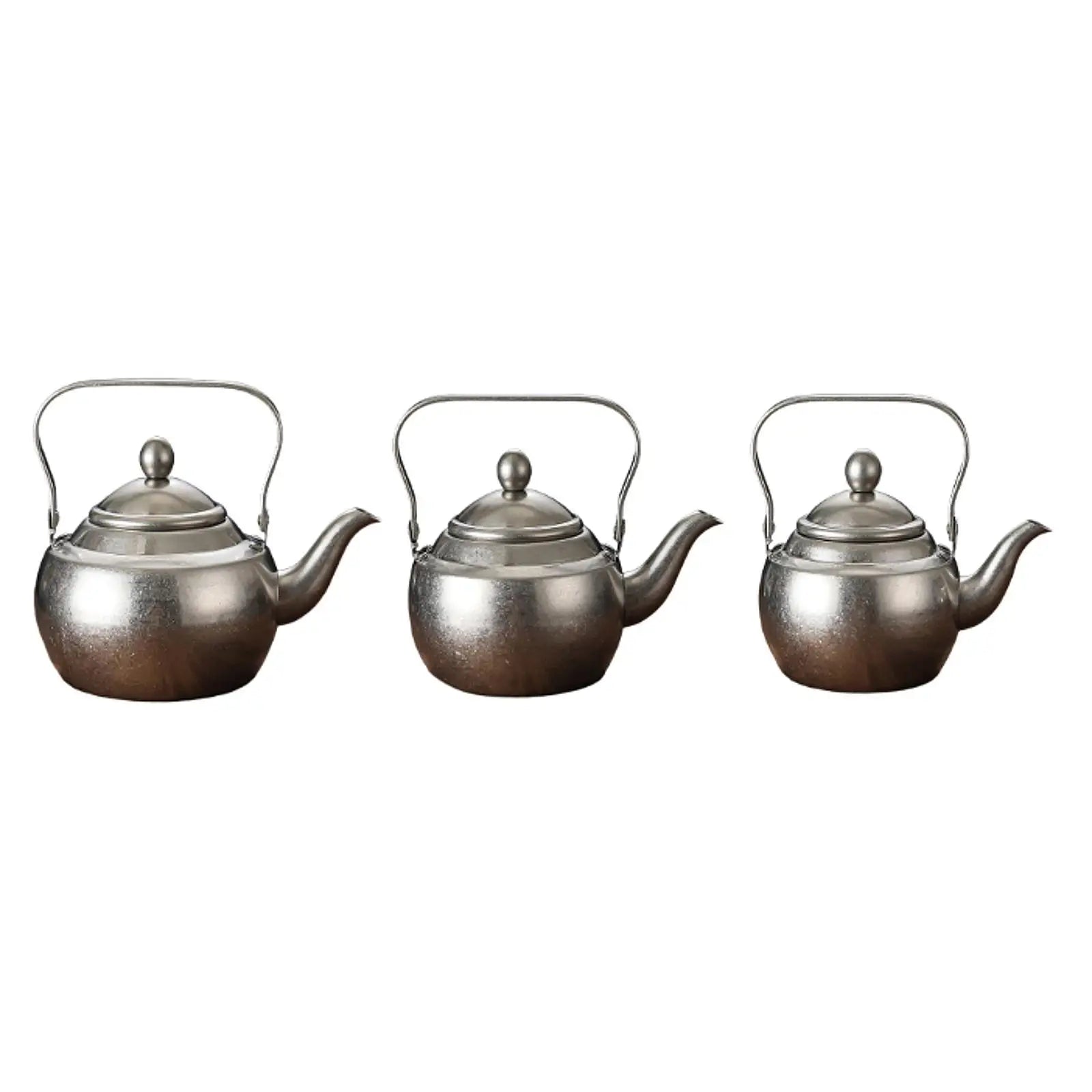 Thick stainless steel teapot with handle, portable, with removable infuser,