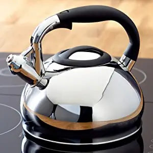 Easyworkz Whistling Stovetop Tea Kettle Food Grade Stainless Steel Hot Water Tea Pot With Loud Whistle,2.65 Quart(2.5l)