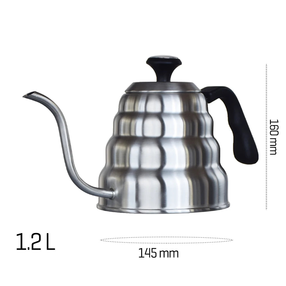 1.0L 1.2L Stainless Steel Gooseneck Pour Over Coffee kettle with Thermometer