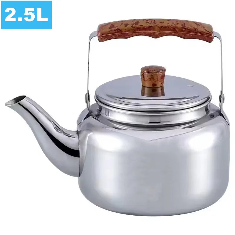 1L/1.5L/2L/2.5L Stainless Steel Teapots Brewing Tea Kettle Teapot Hotel Coffee Pot Electric Gas Stove Induction Cooker Teapot